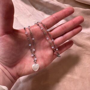 Elegant Silver Heart Pendant Necklace